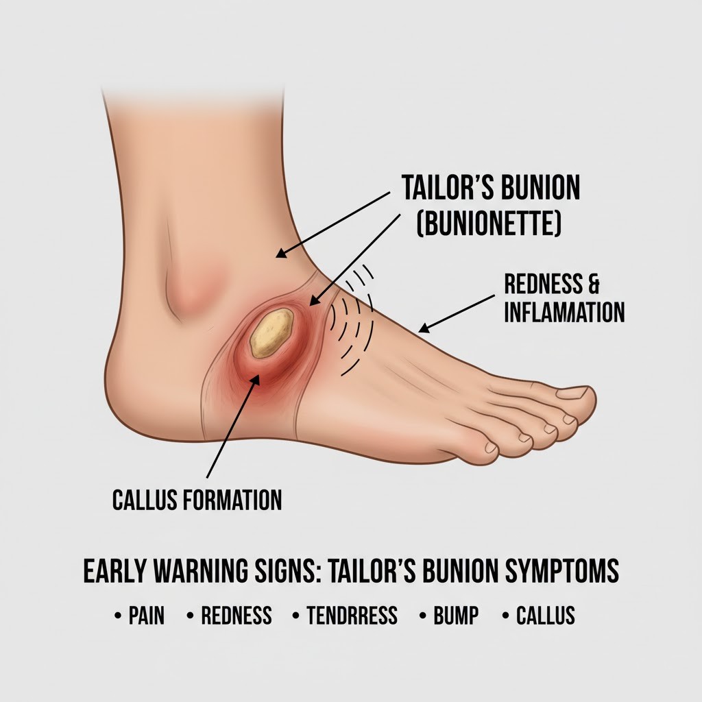 Identify the early warning signs - Recognising Tailor’s Bunion Symptoms